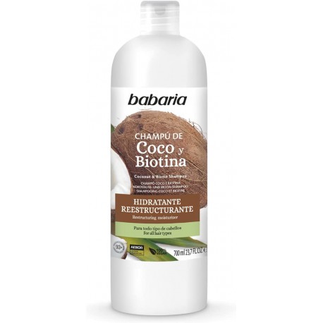 BABARIA CHAMPÚ NUTRITIVO COCO & BIOTINA 700 ML