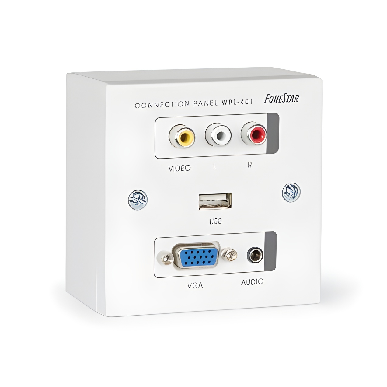 Fonestar Panel de Conexión VGA AV RCA JACK USB - Fácil Instalación