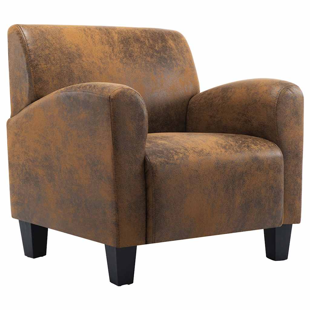 vidaXL Sillón marrón 70x69x72 cm piel sintética