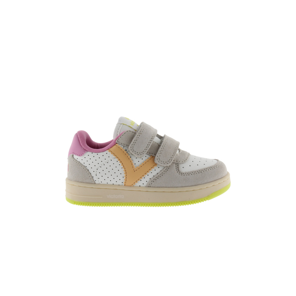 Victoria Tiempo Zapatillas de efecto piel perforadas con piezas de color y de serraje y doble cierre adherente 1124128