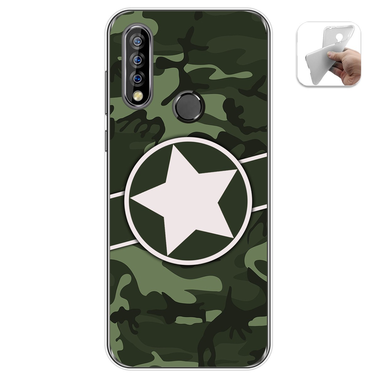 Tumundosmartphone Funda Gel Tpu para Oukitel C17 Pro diseño Camuflaje 01 Dibujos