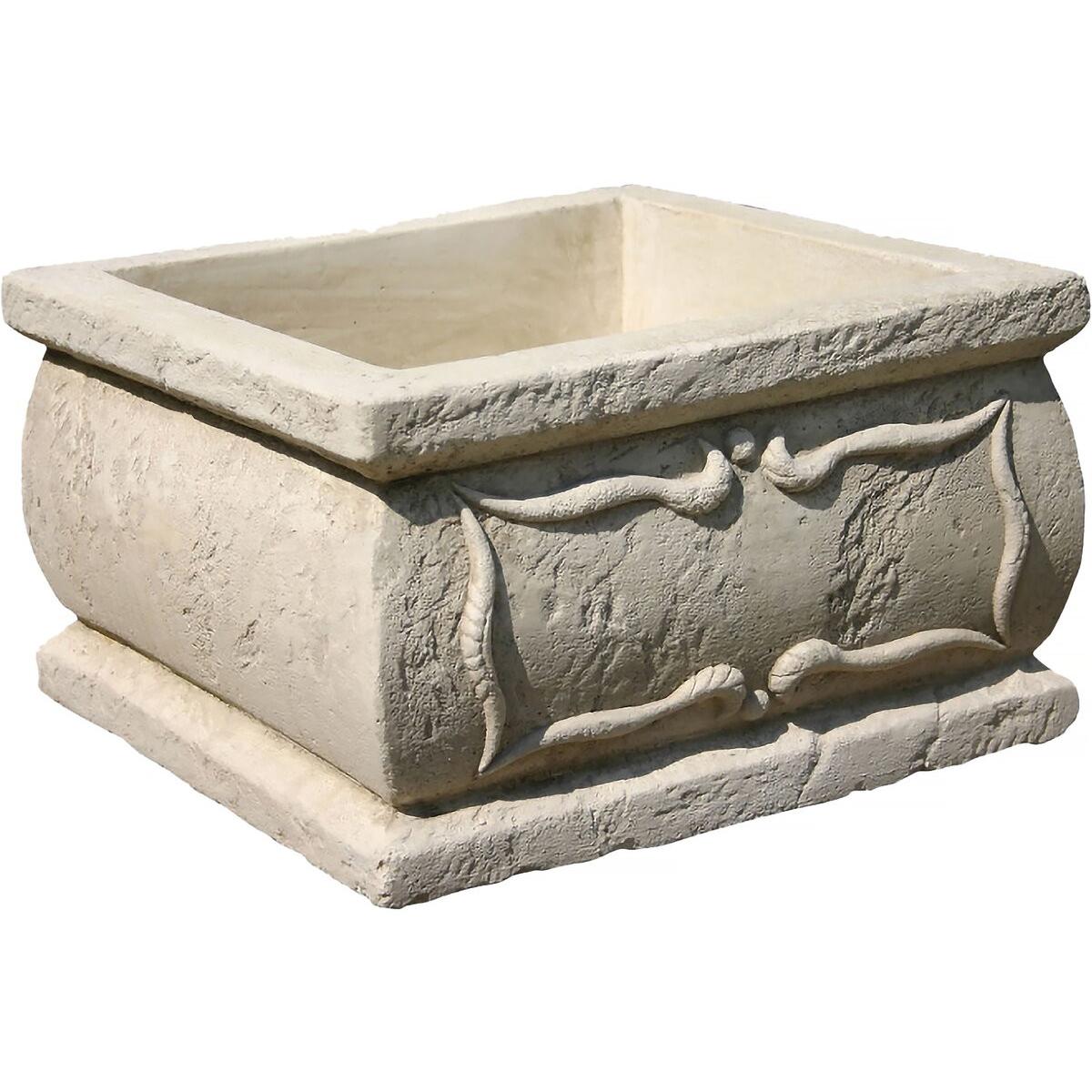 Habitat y Jardin - Jardinera "Verona" - piedra - 50 x 50 x 30 cm