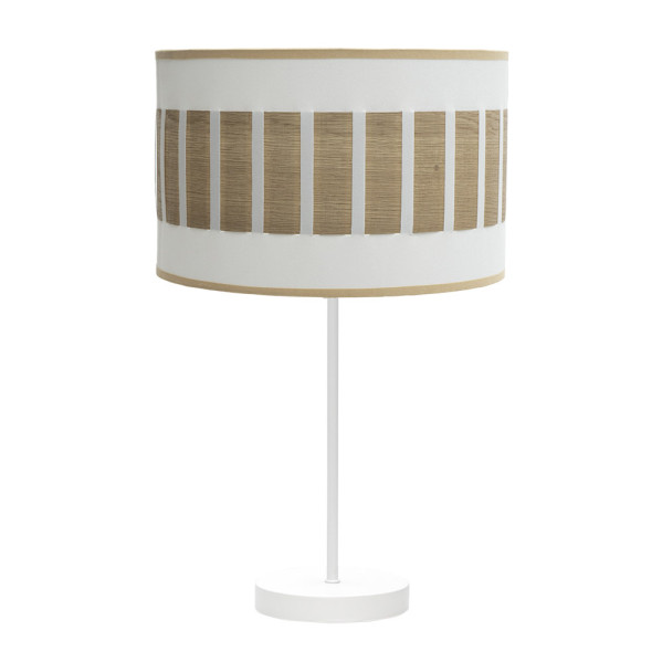 Sobremesa alto ivanna 1xe27 blanco/blanco-madera clara 62x30x30 cm