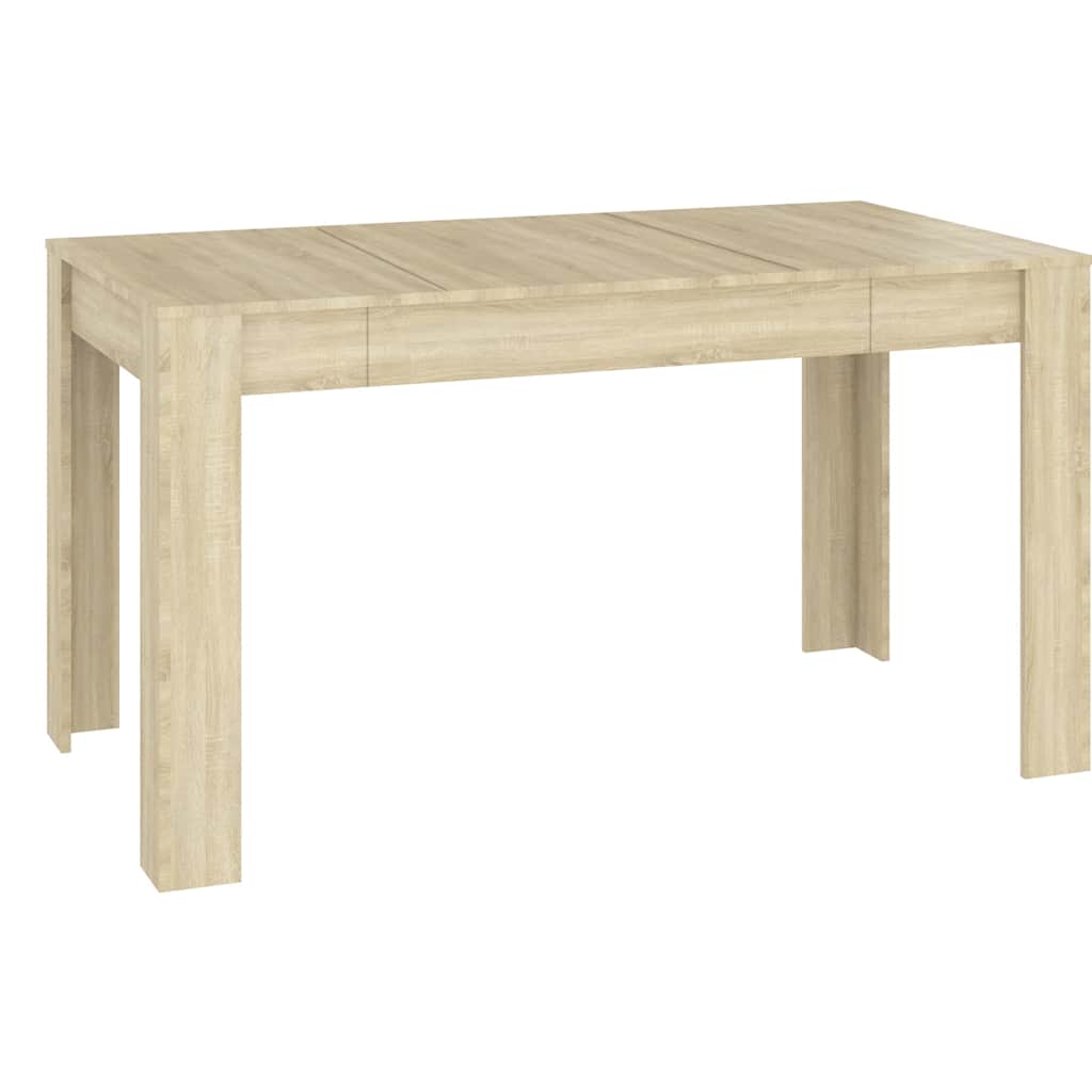 vidaXL Mesa de comedor contrachapada color roble sonoma 140x74,5x76 cm
