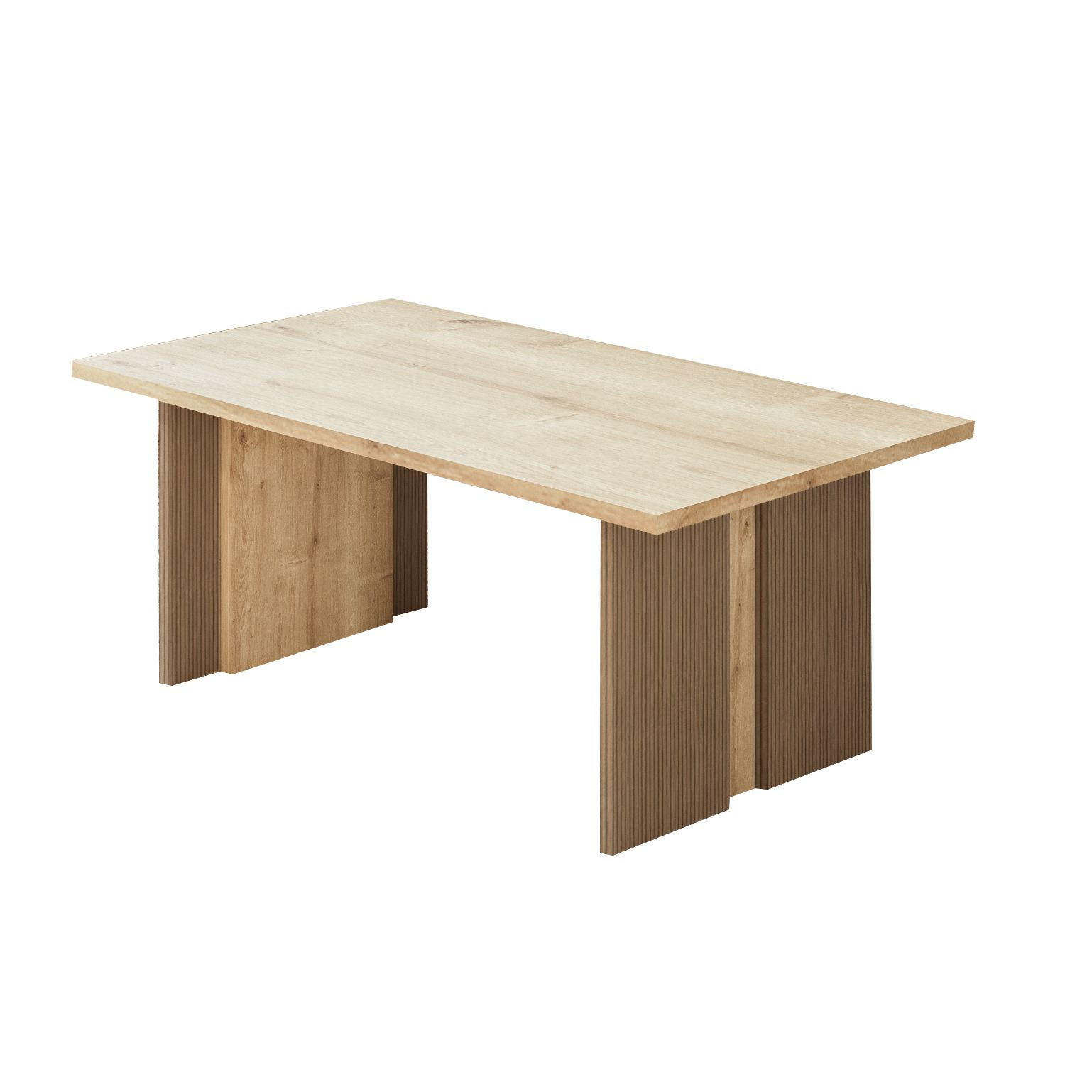 Habitat y Jardin - Mesa baja de madera "Ravello" - 90 x 50 x 40 cm - Beige