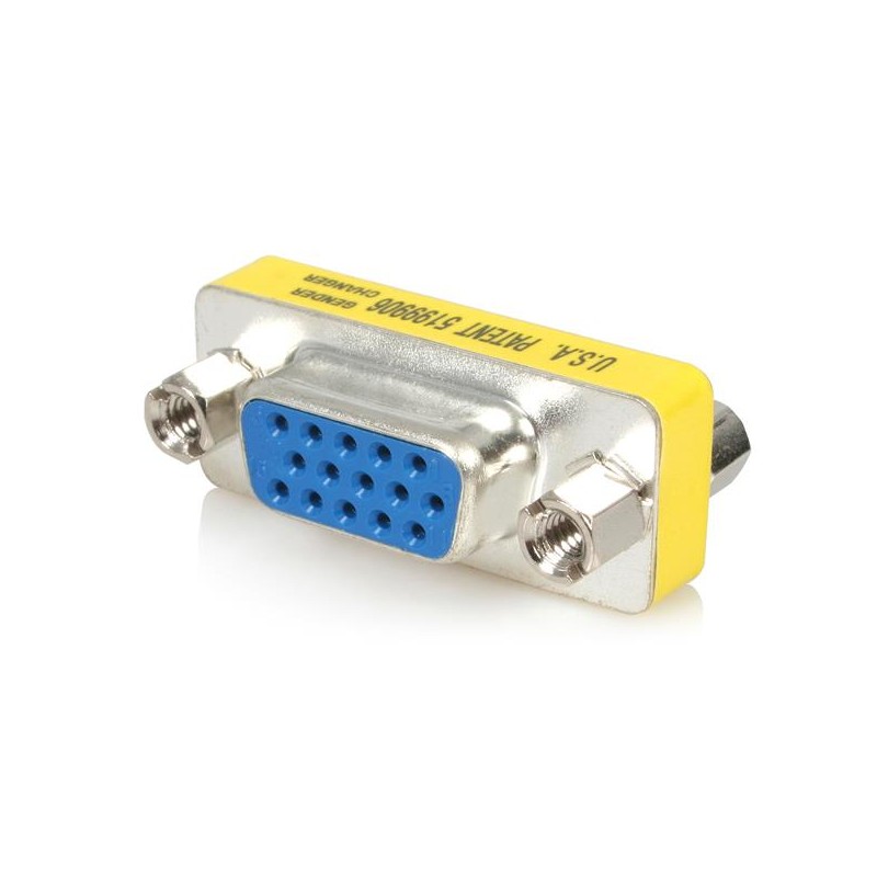 StarTech.com - Adaptador Cambiador de Género VGA - Acoplador Unión de Conectores HD15 Hembra a Hembra GC15HSF