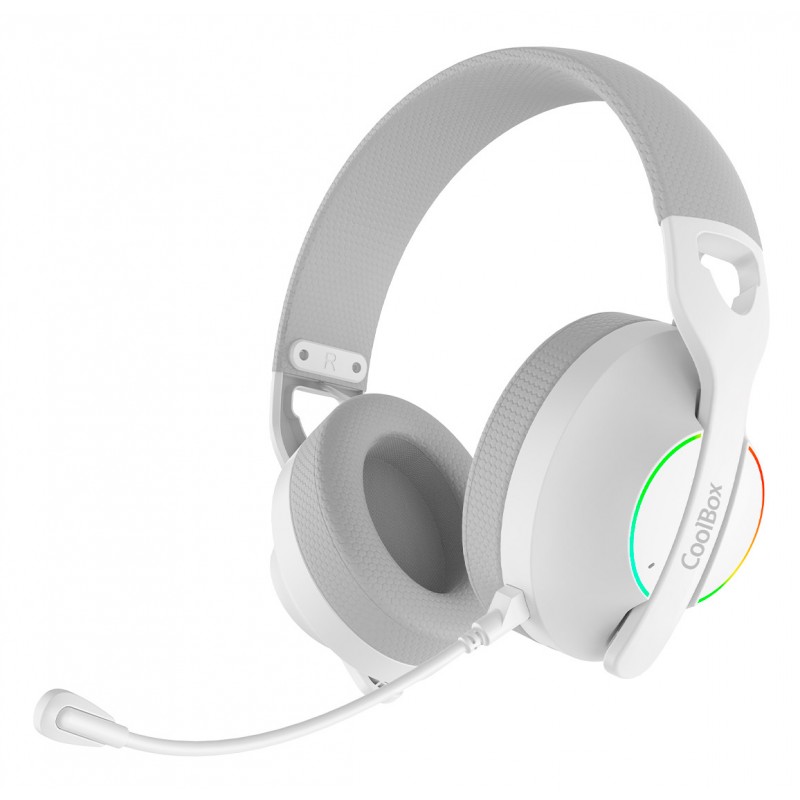 CoolBox - GAMING AURICULARES CON MICRO WB01 RF+BT+3.5 BLANCO PC/CONSOLAS COO-AUM-WB01-W