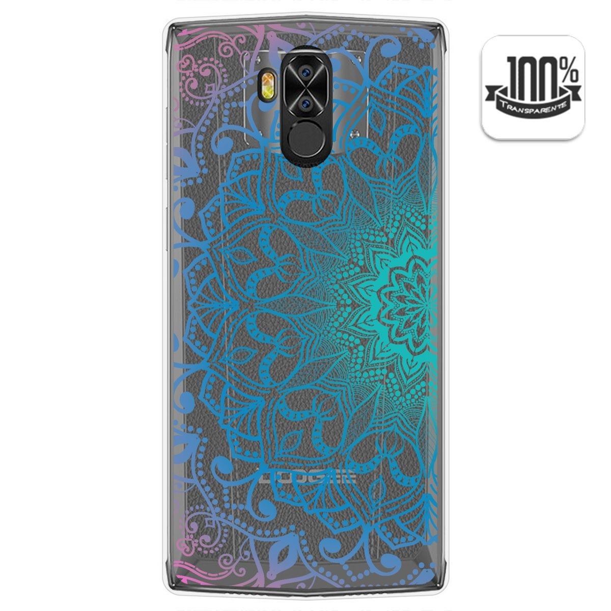 Tumundosmartphone Funda Gel Transparente para Doogee N100 diseño Mandala Dibujos