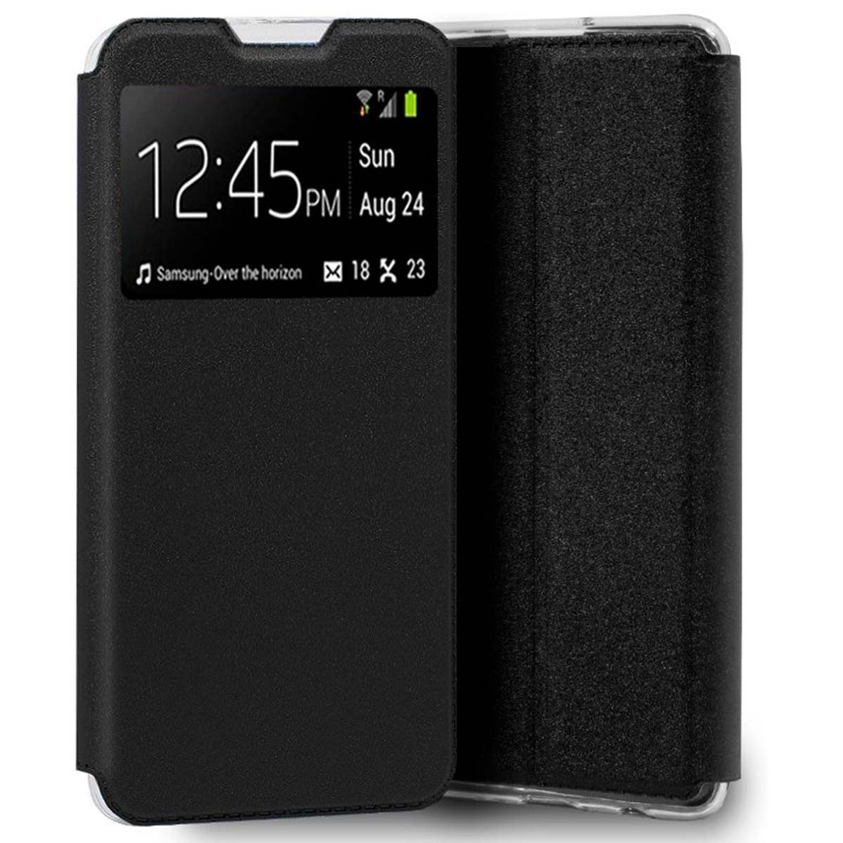 Funda Libro Soporte con Ventana para OnePlus Nord 2 5G color Negra