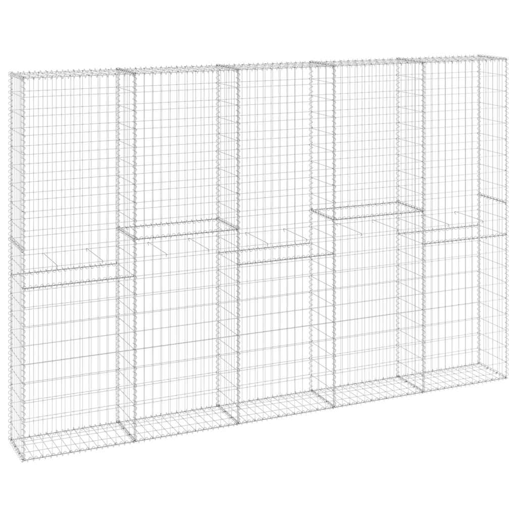 vidaXL Muro de gaviones con cubiertas acero galvanizado 300x30x200 cm