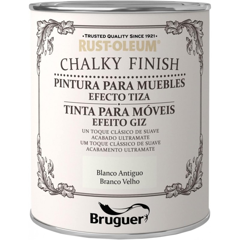 PINTURA TIZA BRUGUER CHALKY BLANCO ANTIGUO 750ML