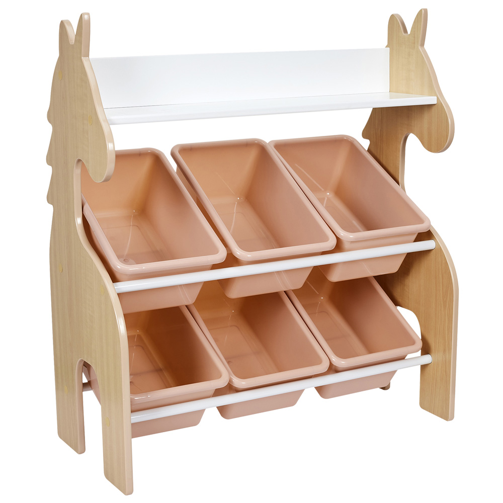 CMP IBERICA - Mueble Infantil CMP IBERICA con Silueta de Unicornio y 6 Cubetas Organizadoras