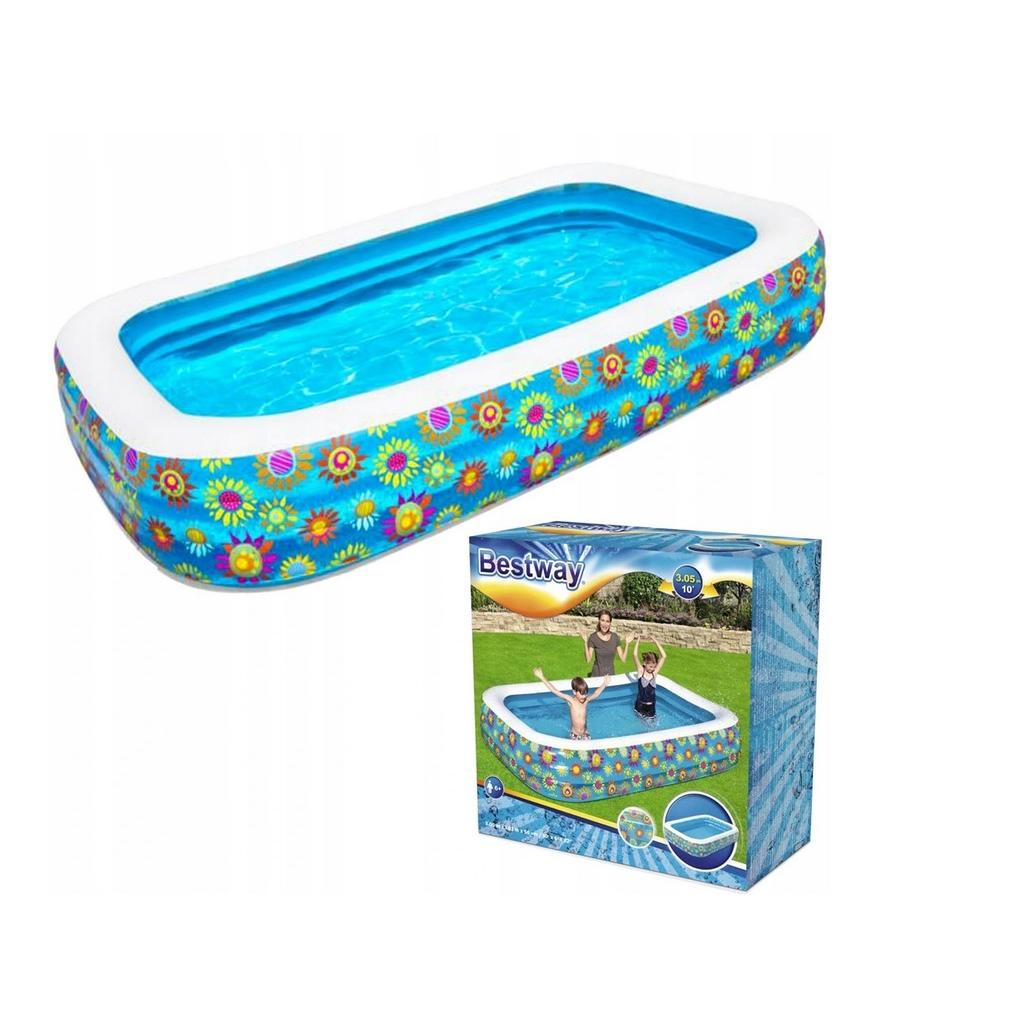 Piscina familiar inflable grande Bestway 54121 (305 x 183 cm)