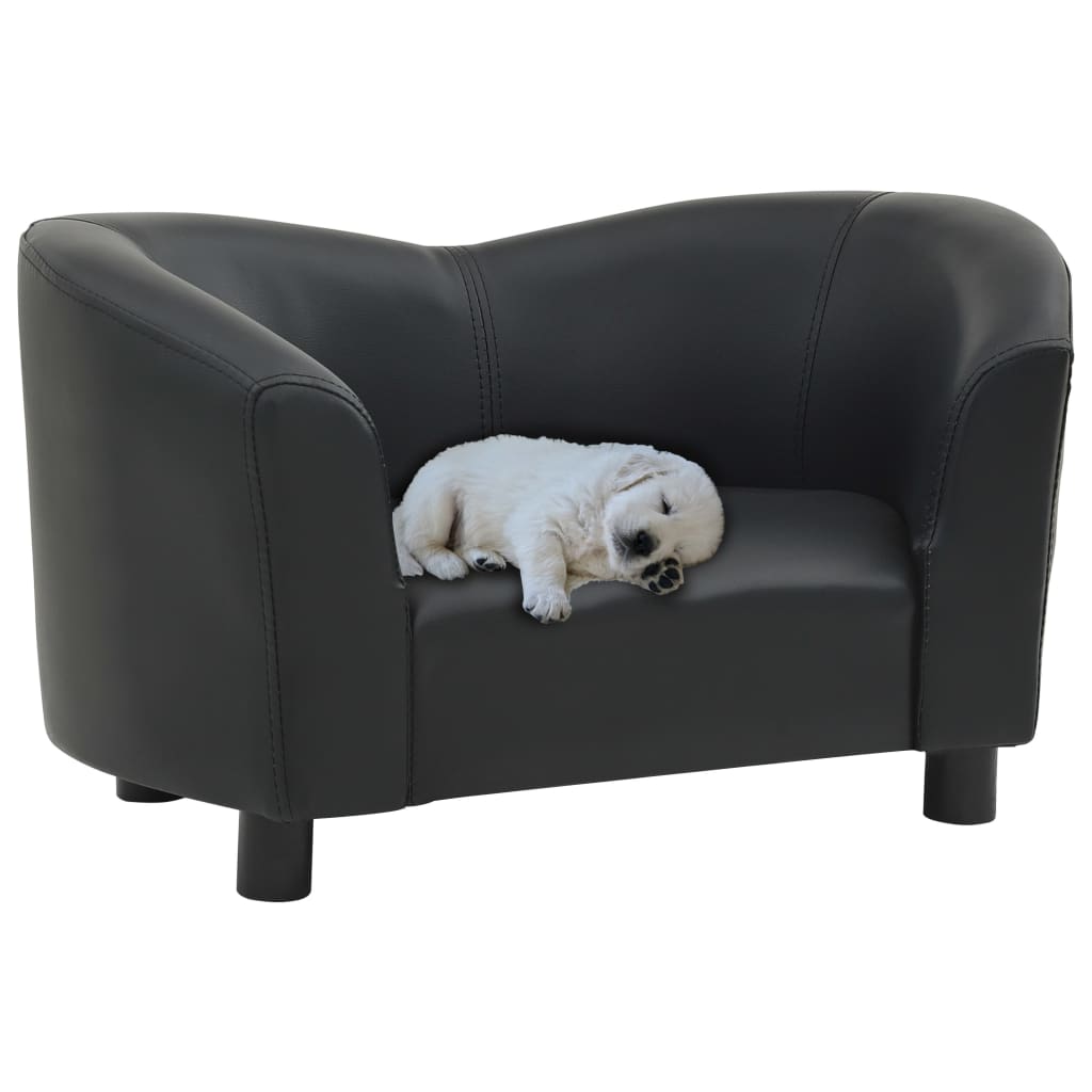 vidaXL Sofá para Perros Cuero Sintético 67x41x39 cm Grueso Acolchado Color Gris oscuro,  Marrón,  Negro y mas