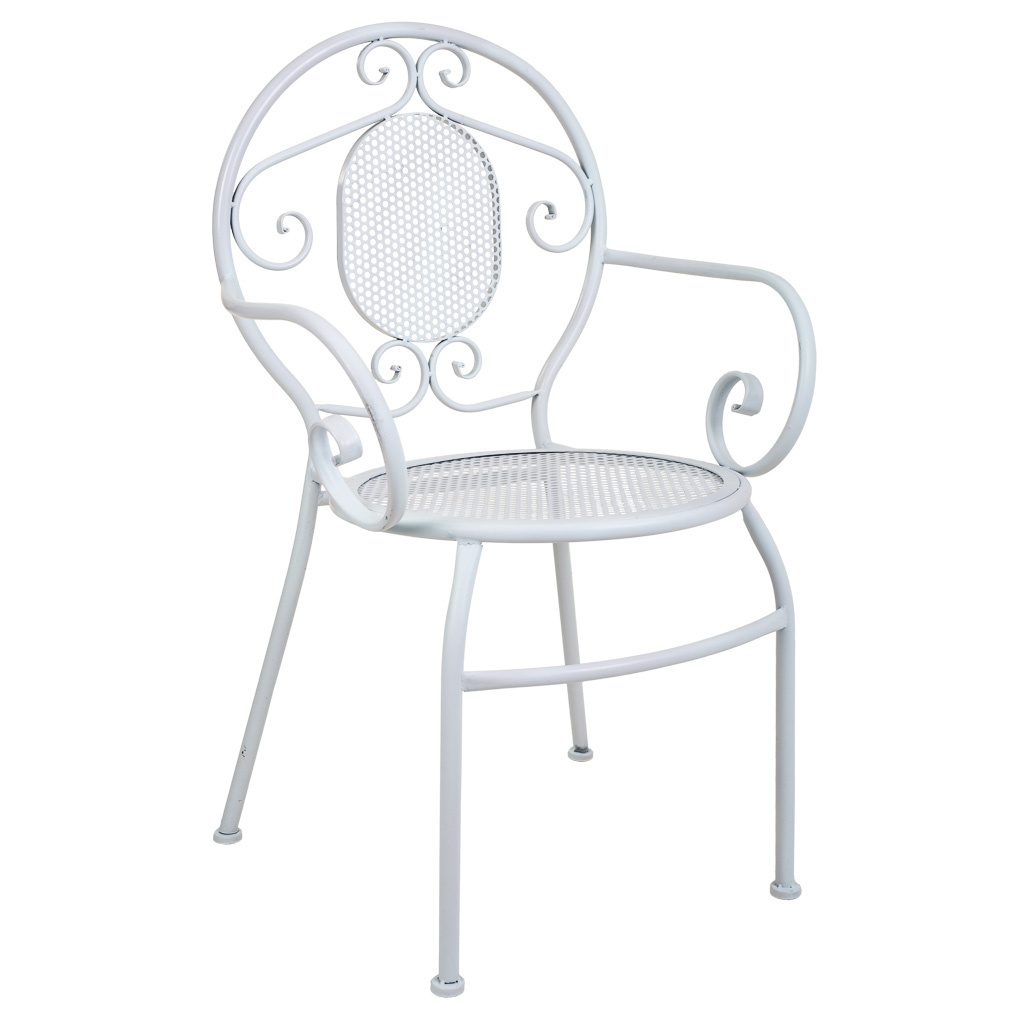 Wonderlust Deco - Sillón de forja blanco 58x54x88 Blanco 58x54x88h cm