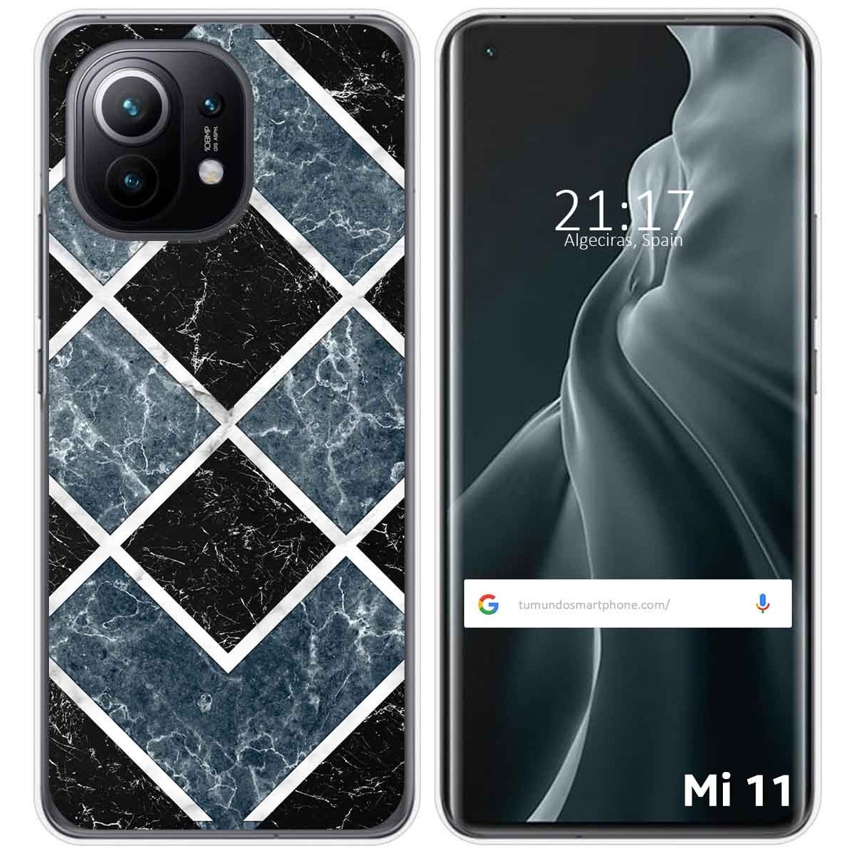 Tumundosmartphone Funda Gel Tpu para Xiaomi Mi 11 5G diseño Mármol 06 Dibujos