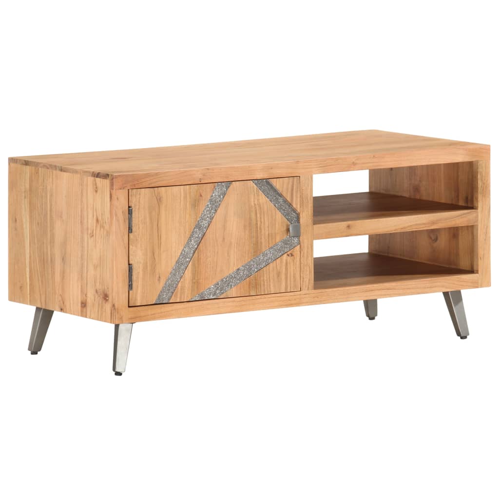vidaXL Mesa de centro de madera maciza de acacia 90x45x40cm