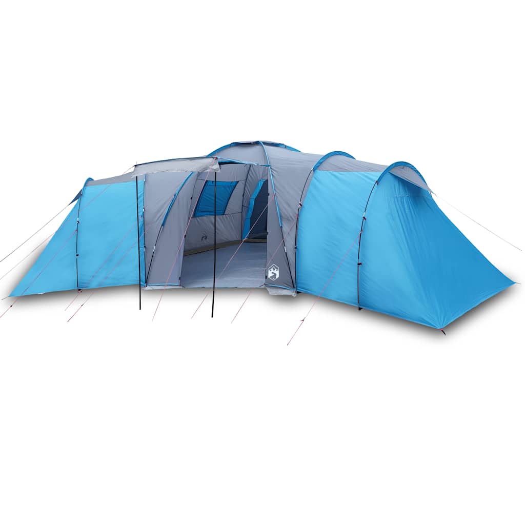 vidaXL Tienda de campaña familiar iglú 12 personas impermeable azul
