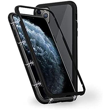 Cygnett - Carcasa de Cristal Templado para iPhone 11 Pro MAX (Doble ozono, magnético), Color Negro