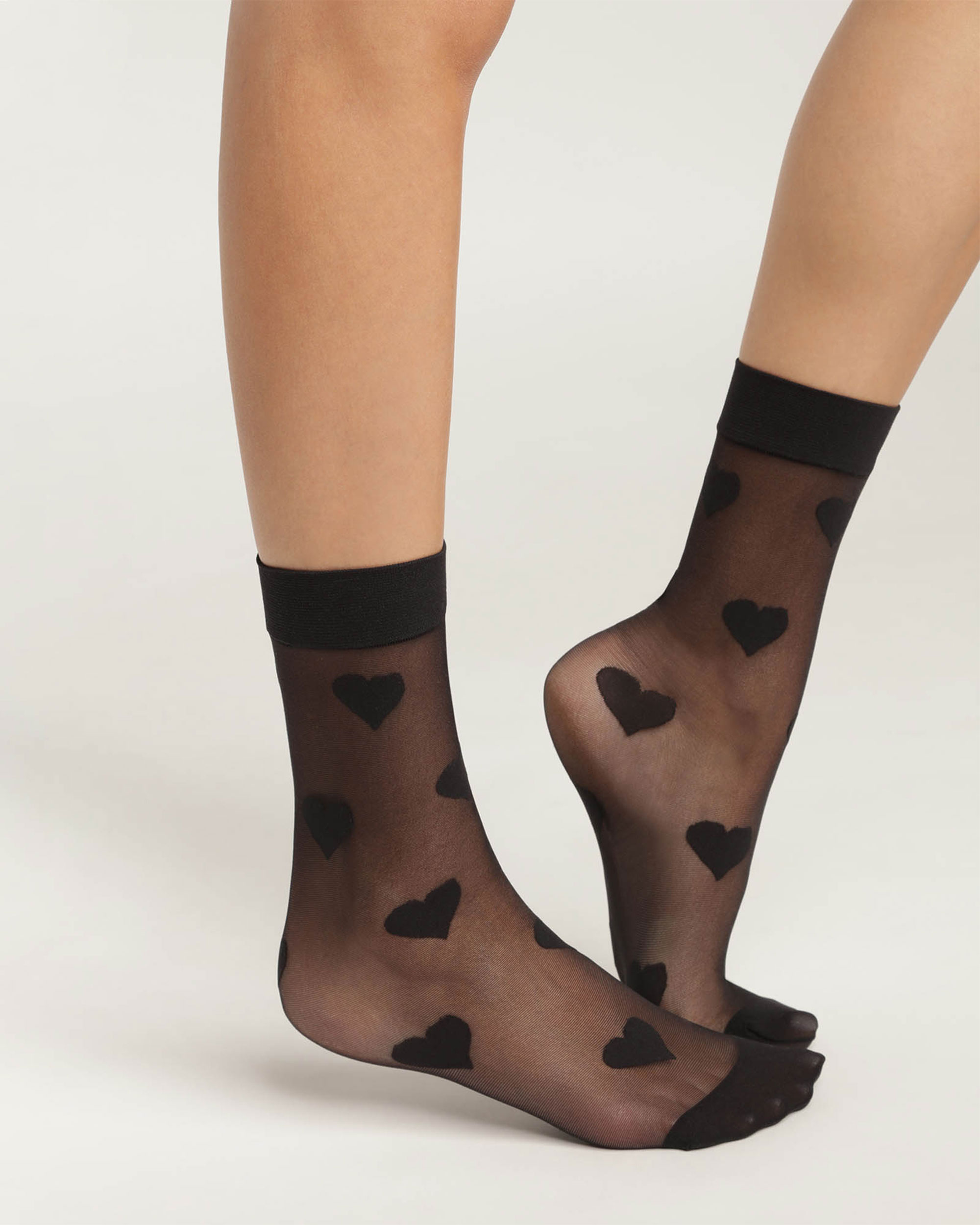 Calcetines transparente corazon 17D