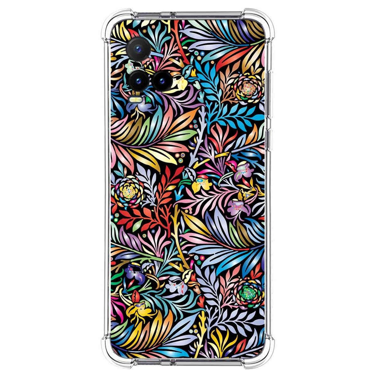 Funda Silicona Antigolpes para Vivo Y21 / Y21s / Y33s diseño Flores 04 Dibujos
