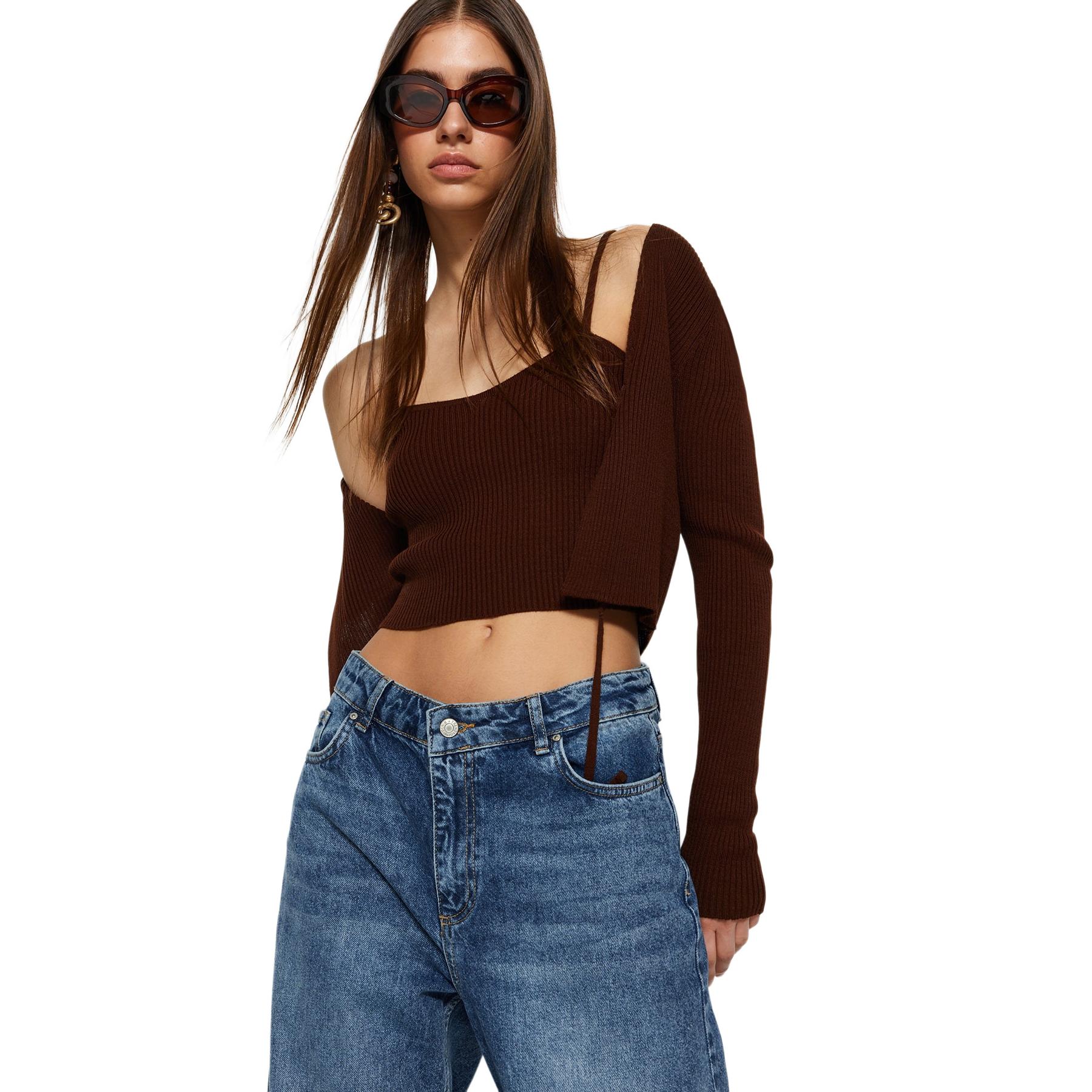 Trendyol Mujer Marrón Pack X2 Cárdigan De - Elegante Y Cómodo - Variedad De Colores Disponibles Pequeño