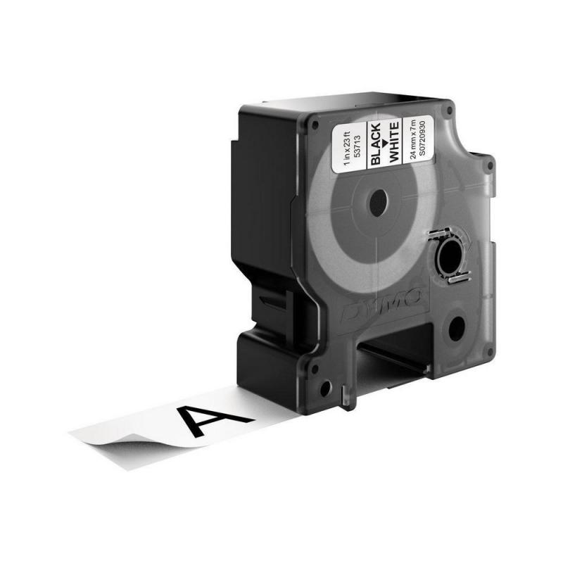 DYMO D1 Etiquetas estándar Negro sobre blanco 24mm x 7m
