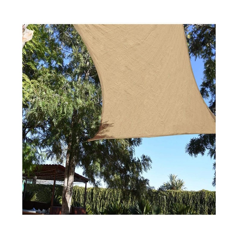 Suinga Toldo Impermeable Exterior Beige | Toldo Vela de Sombra Rectangular 3x4 m | Toldos para Patio Exterior Jardin UV