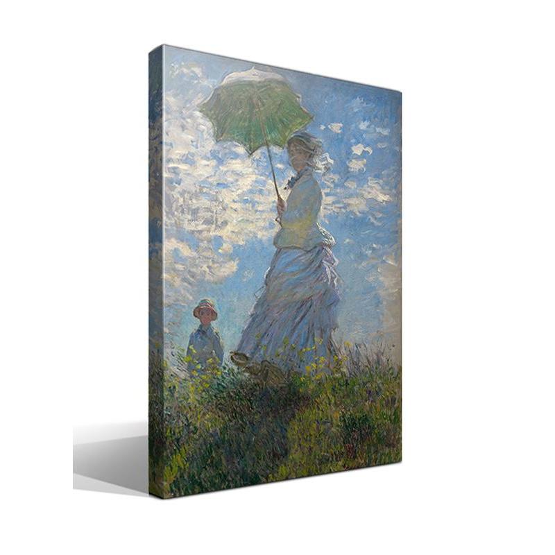 Cuadro Lienzo Algodón Madame Monet y Su Hijo - Alta Resolución - Calidad Superior