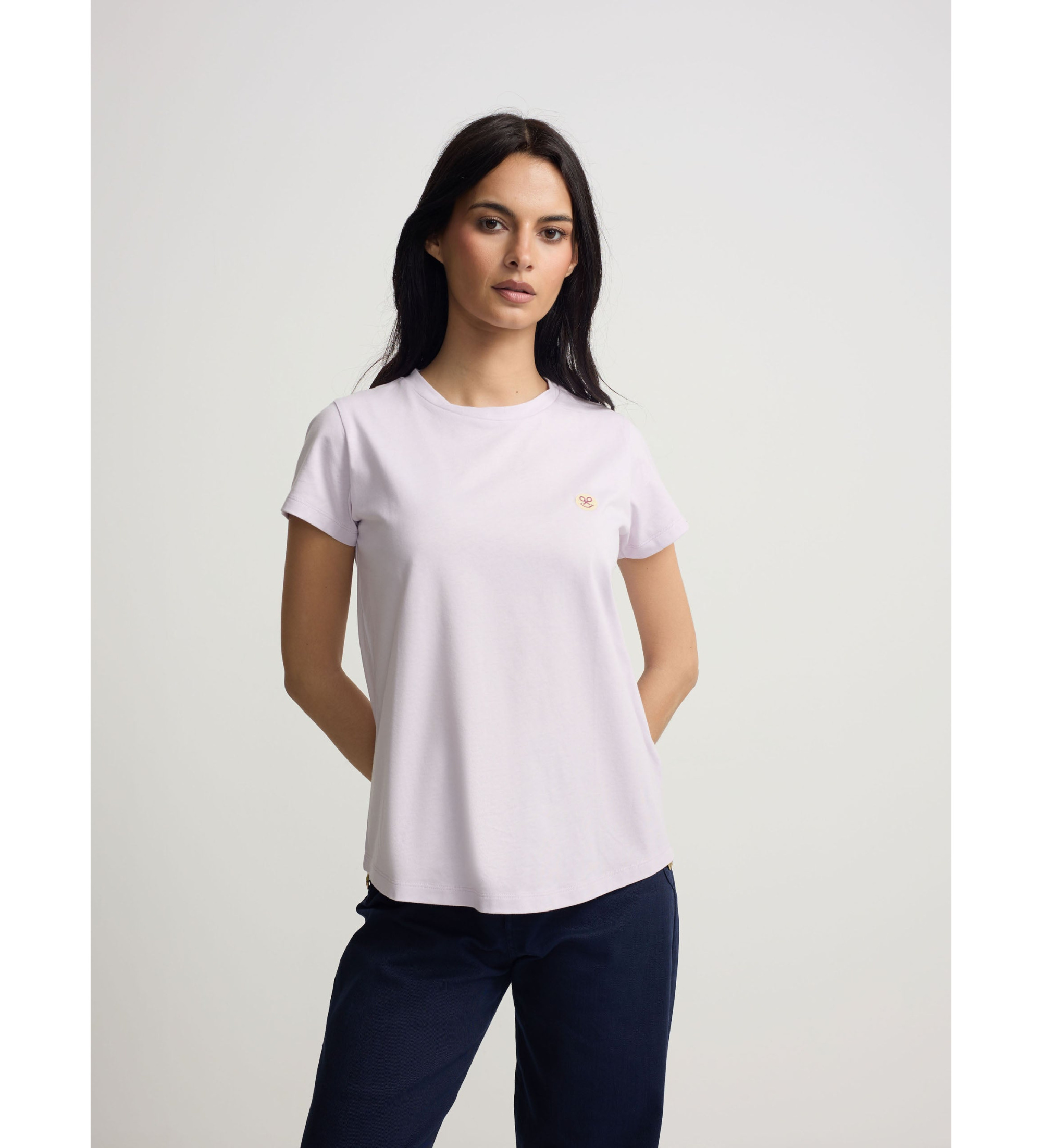 Silbon | Mujer | Camiseta smile estampado lila