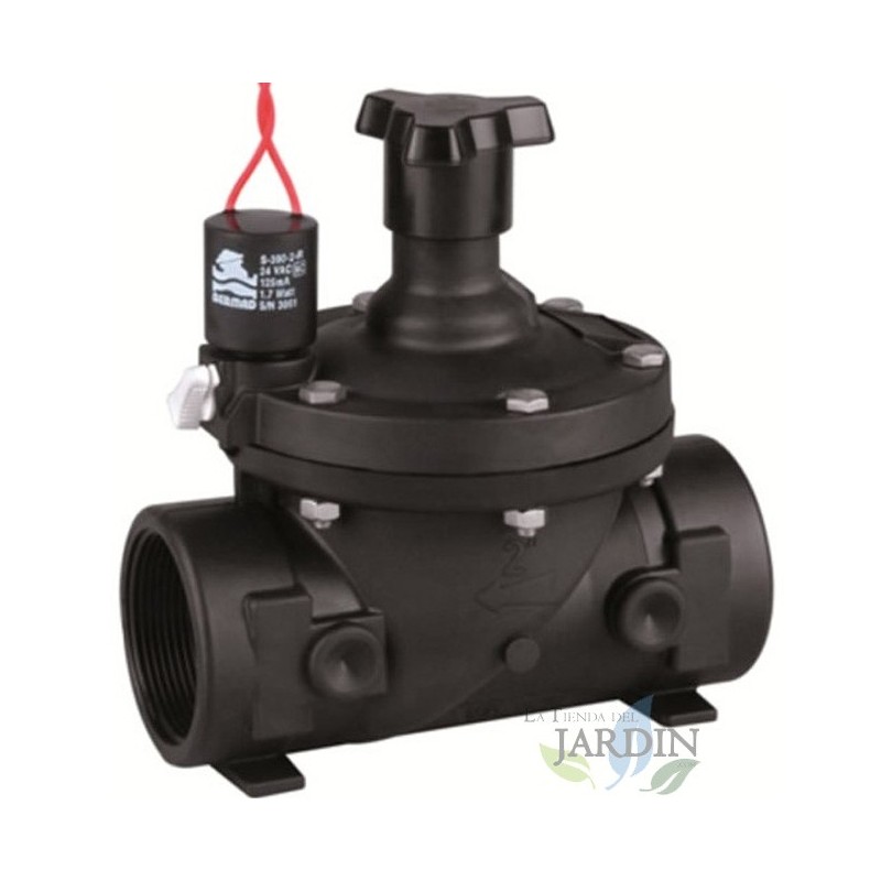 Suinga Electrovalvula de Riego 2" Bermad | Electroválvula Jardin 24V con Regulador | Valvula de Riego para Programador Electrico