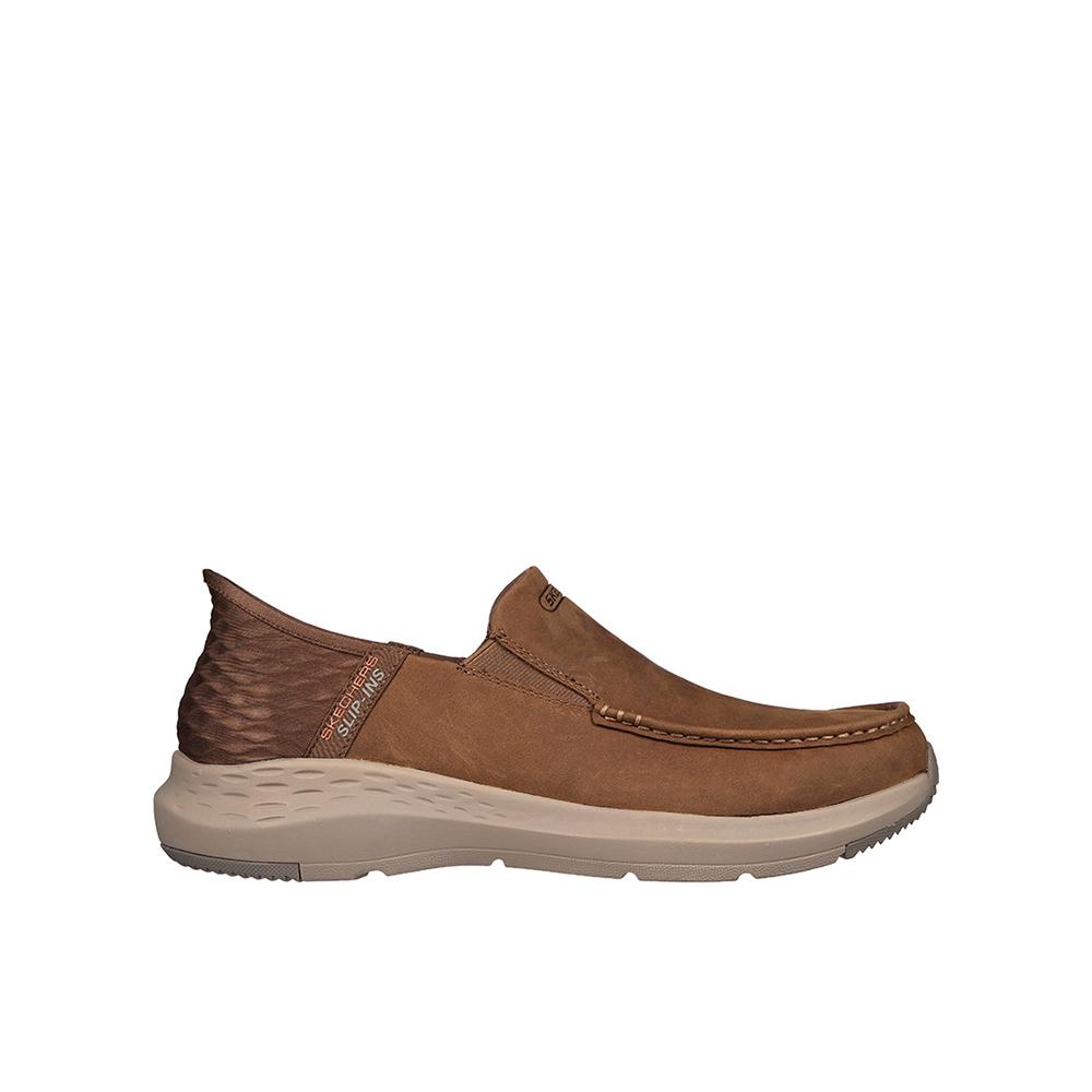 Skechers Relaxed Fit: Parson - Oswin Zapatillas para hombre marrones en piel y sintético 85763