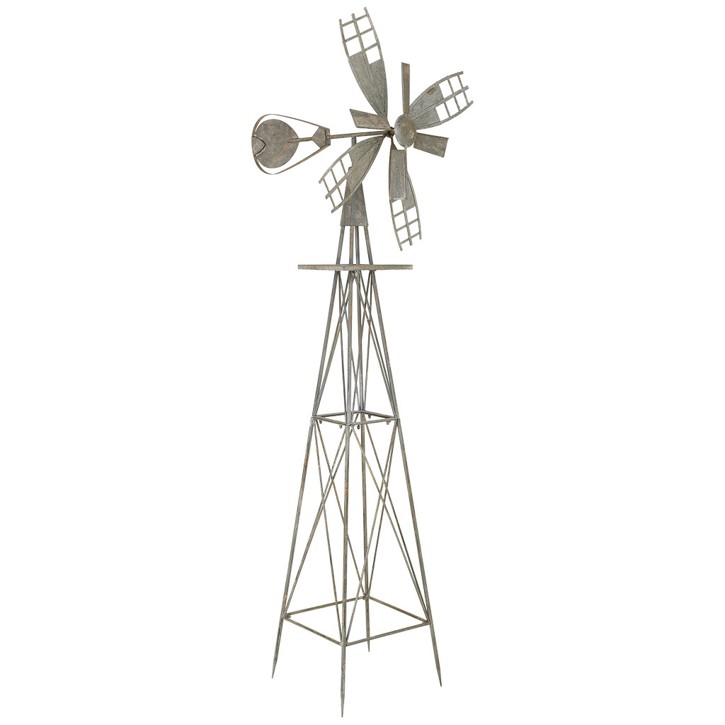 Wonderlust Deco - Figura decoración molino 69.22x59.06x175.26/206.38h cm Gris 69.22x59.06x175.26/206.38h cm