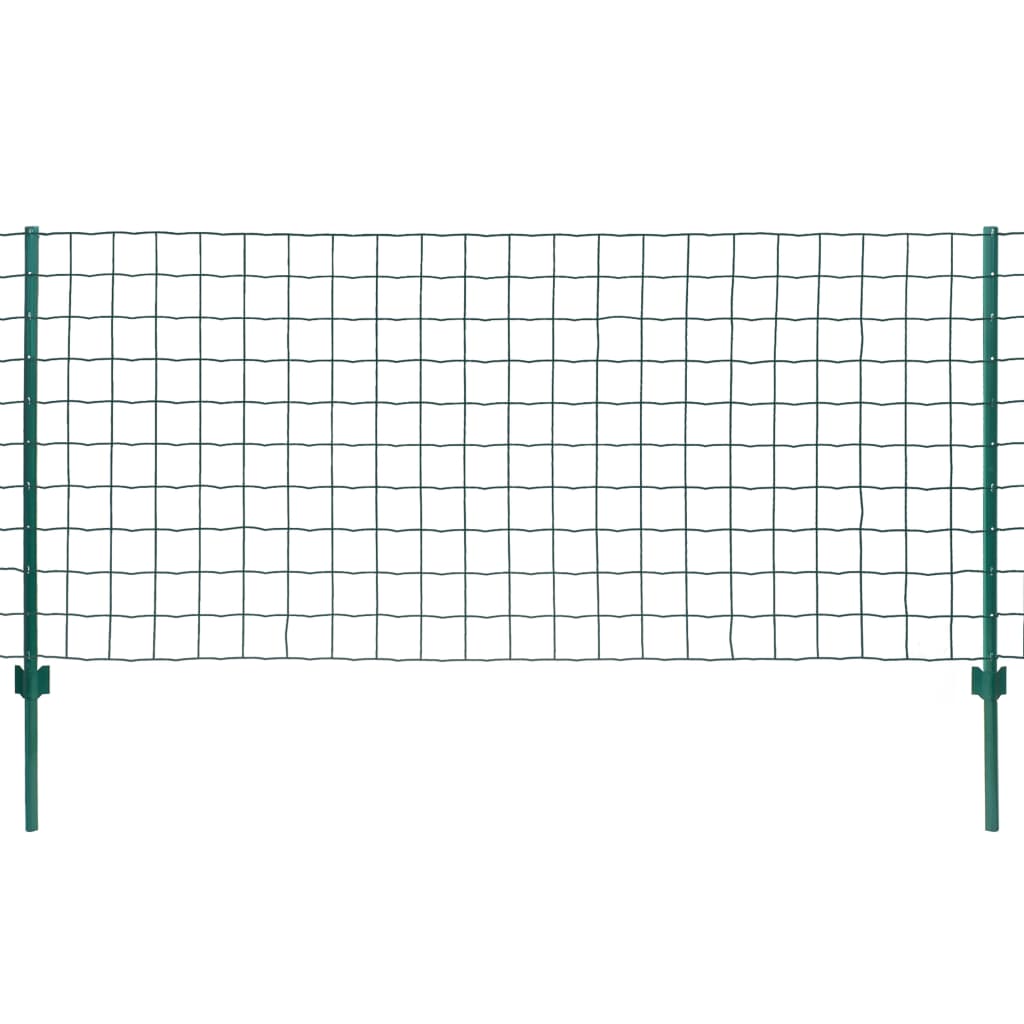 Vidaxl Euro Valla de Acero Verde 20x0.8m/76x63mm