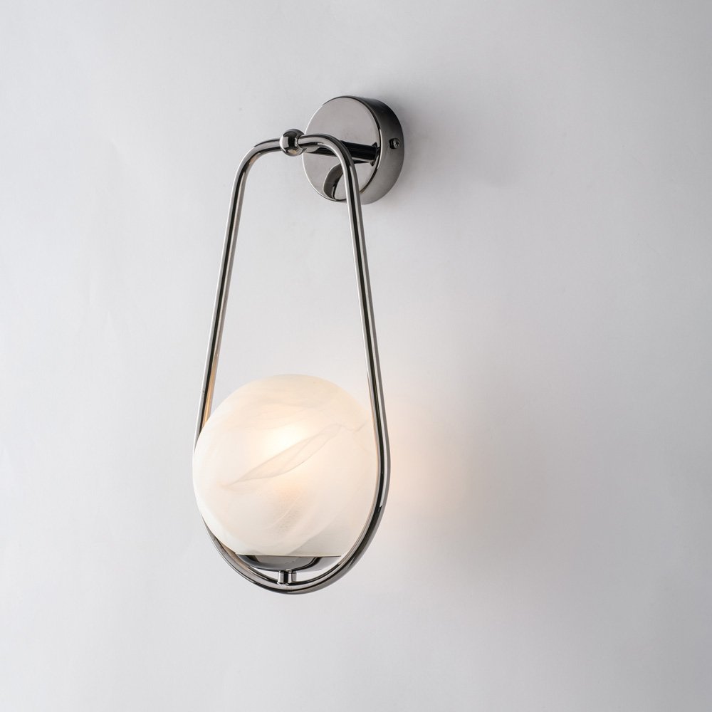 Afrodita Cromo Negro 1 Luz E14 Apliques Contemporáneo