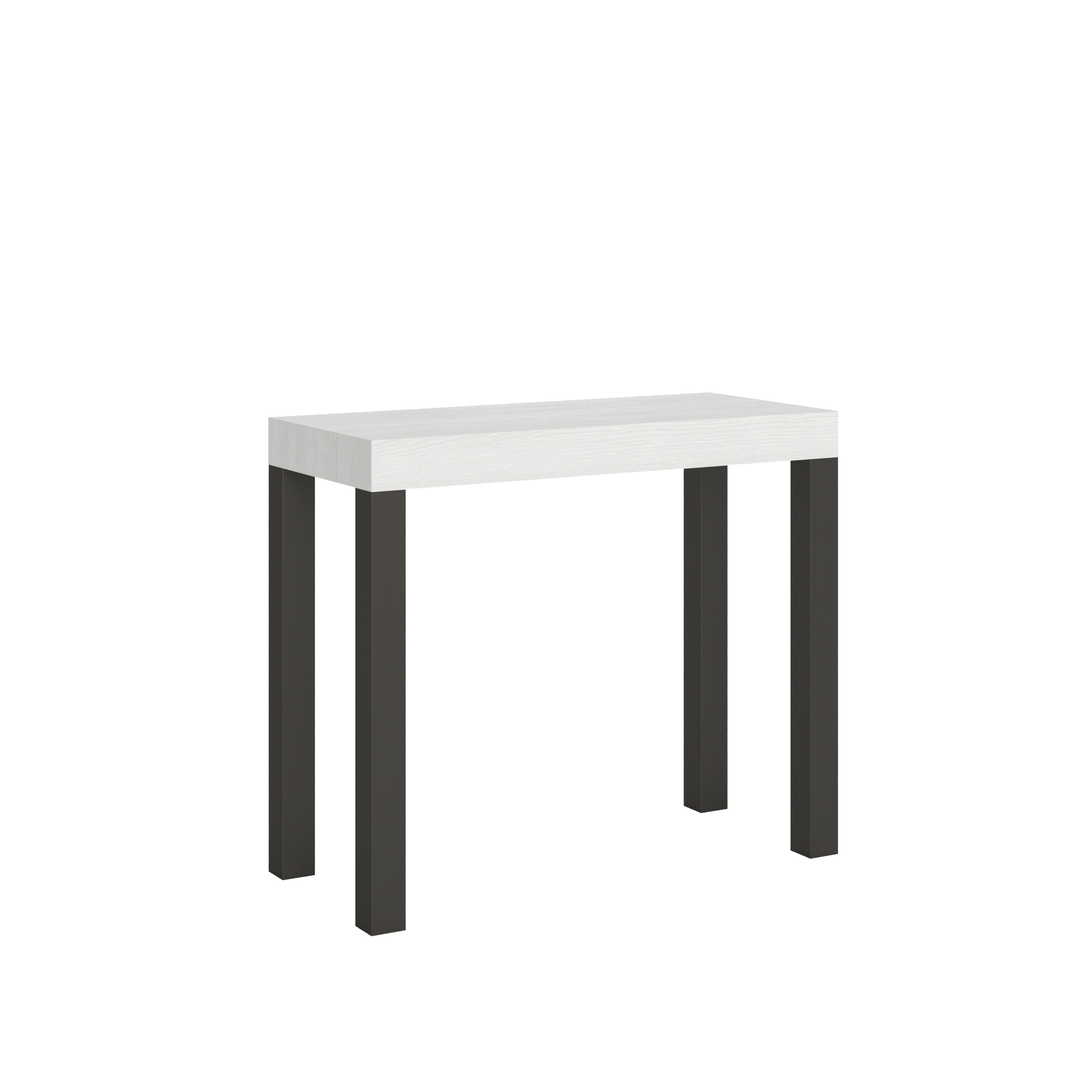 Consola extensible 90x40/300 cm Everyday Blanco Fresno Estructura Antracita - Itamoby