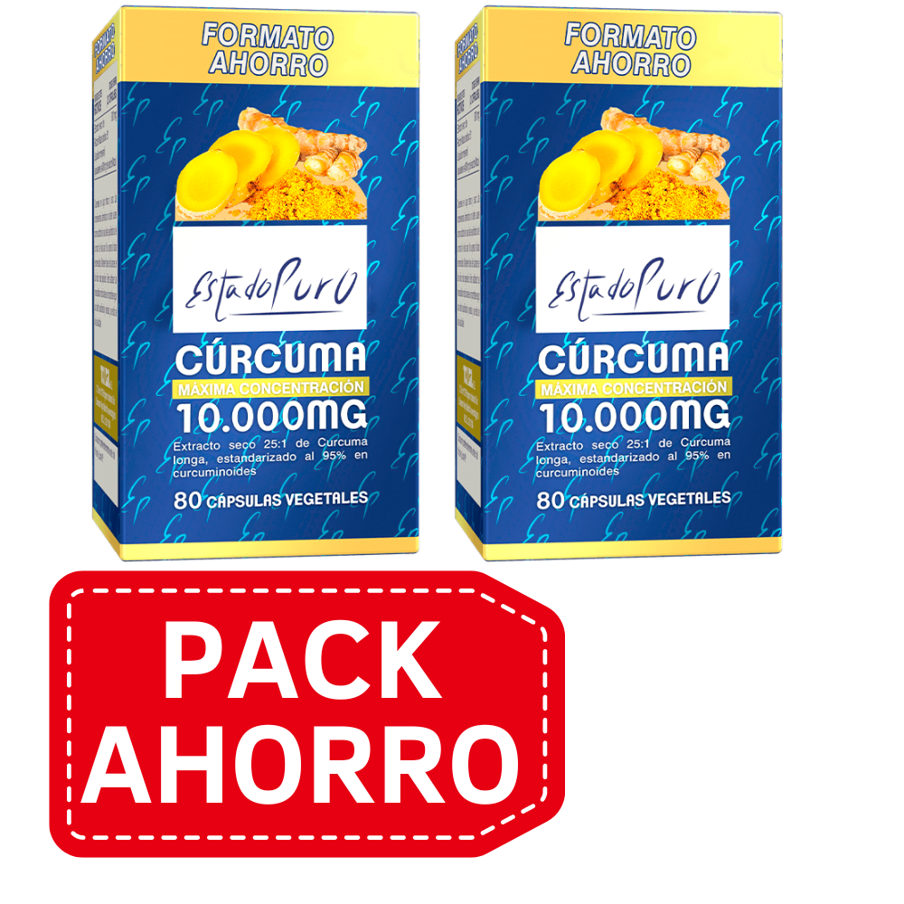 PackAhorro - Estado Puro Curcuma 10.000 Mg 80 caps Tongil