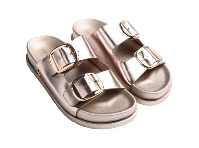 Sandalia Mujer Gioseppo Svedala 78797 Oro Rosa: Elegancia Metalizada y Confort Ergonómico con Hebillas Ajustables y Planta Bio para un Verano Estilizado - Altura Plataforma 4 cm, Tallas 36-41 - Diseño