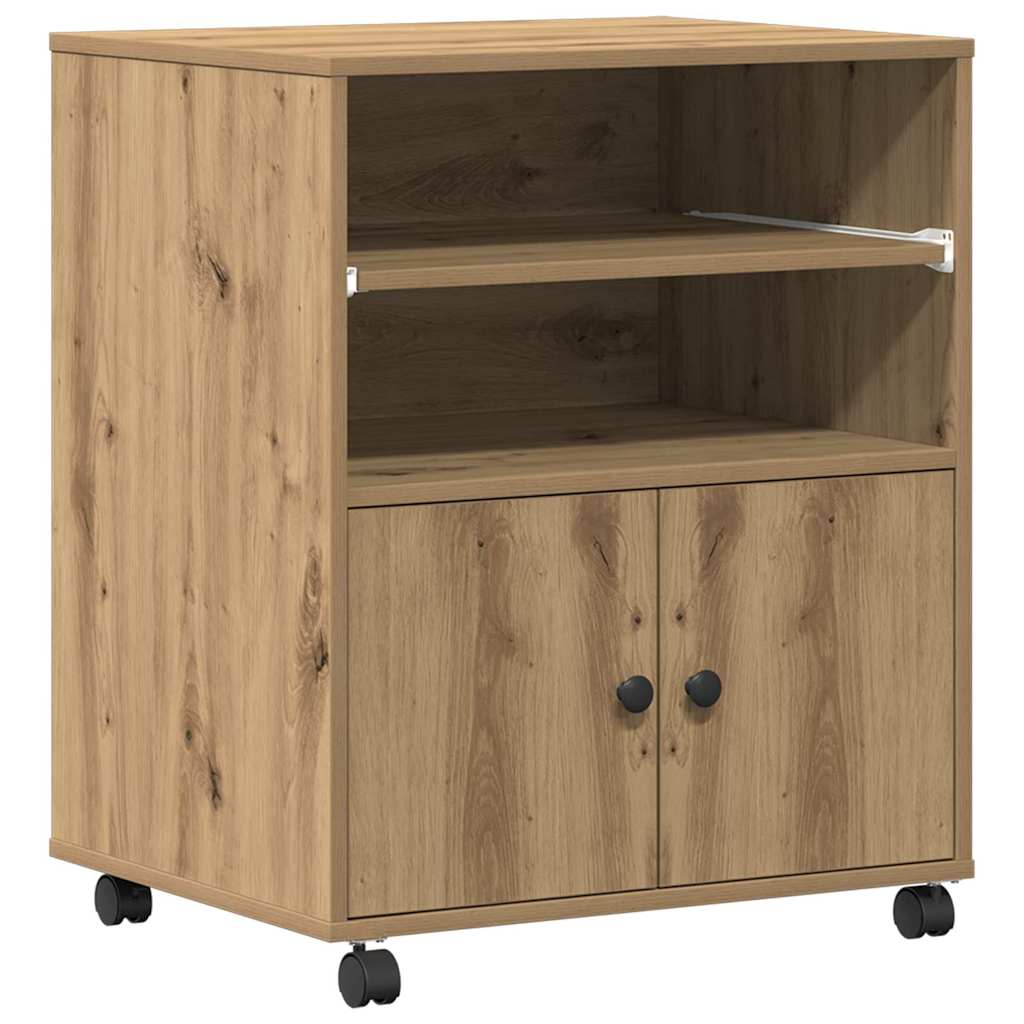 vidaXL Soporte para impresora con ruedas 60x48x74 cm Multicolor