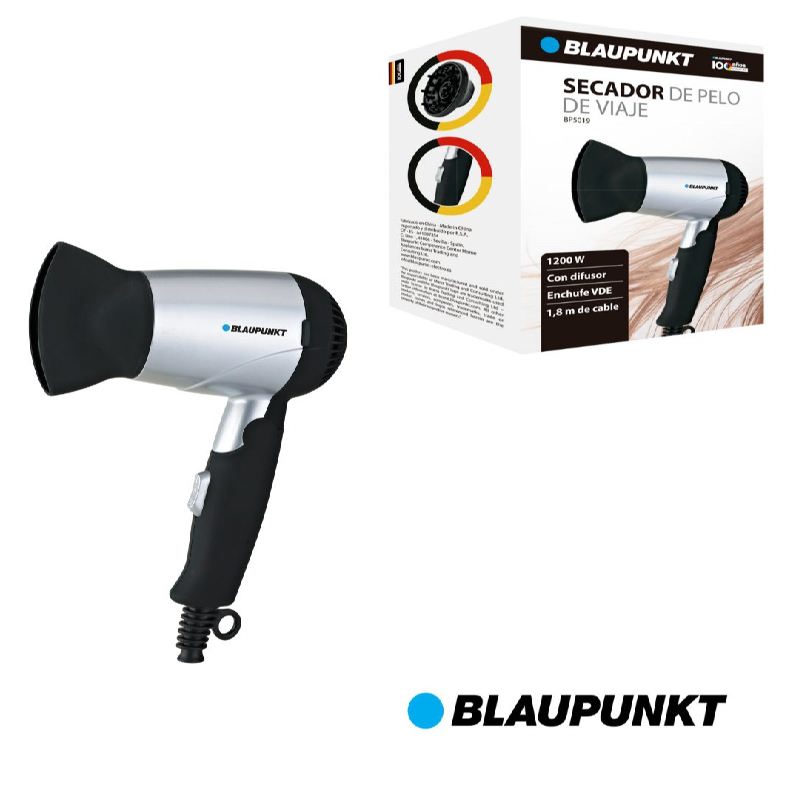 Secador de viaje blaupunkt - 1200w - difusor