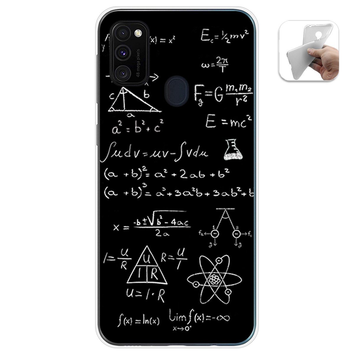 Tumundosmartphone Funda Gel Tpu para Samsung Galaxy M30s / M21 diseño Formulas Dibujos