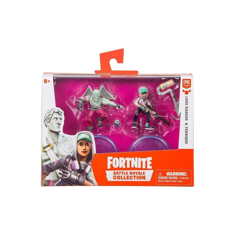 Fortnite - 2 Figuras 7 cm y 1 accesorio Love Ranger y Teknique LOTE5844
