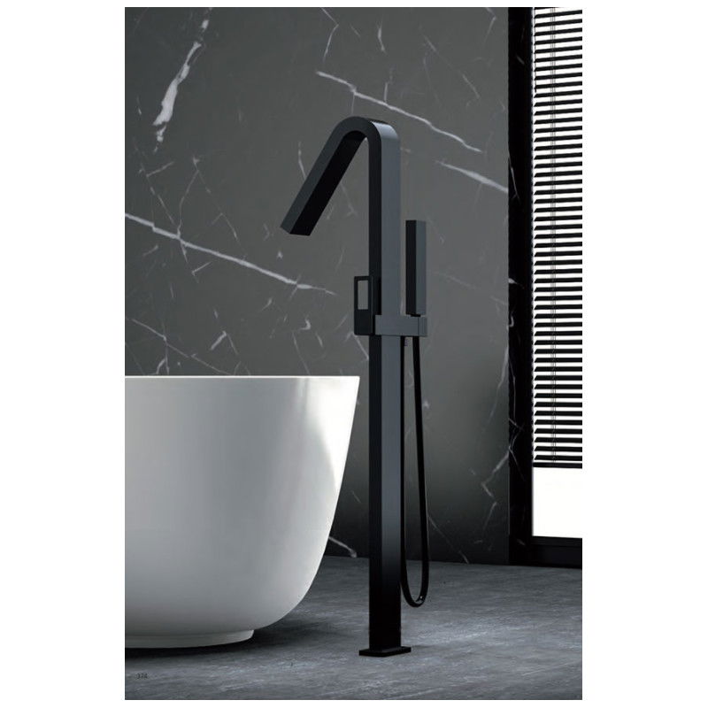 Imex Suecia BBEC32/NG grifo de bañera exento negro mate con mango de ducha fabricado en latón
