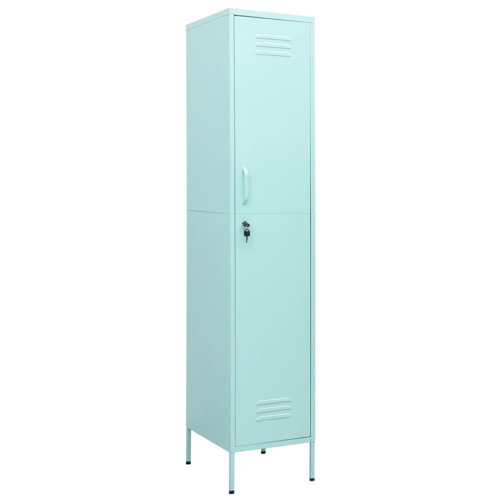 vidaXL Armario taquilla de acero verde menta 35x46x180 cm