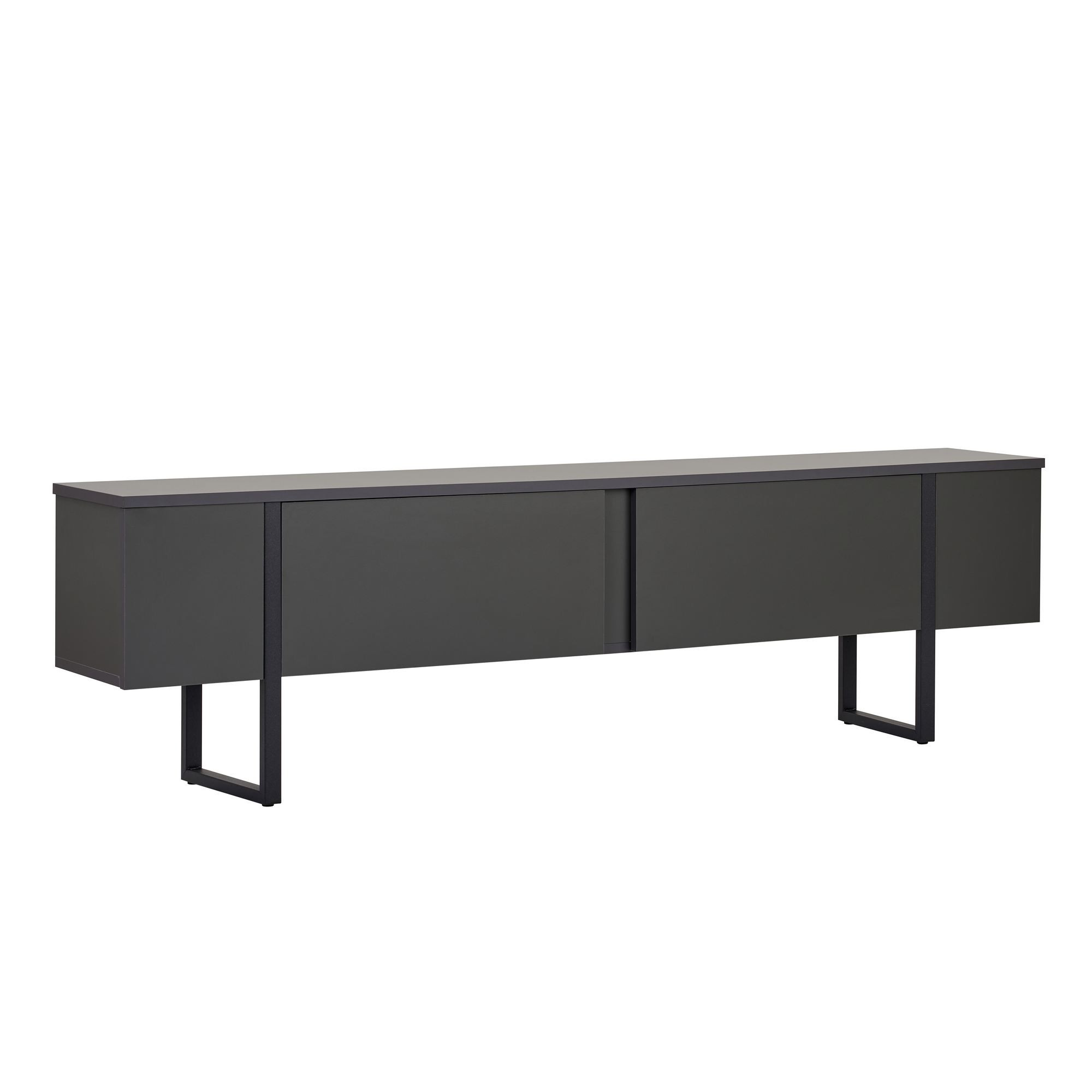 Habitat y Jardin - Soporte de TV de madera "Onera" - 180 x 30 x 50 cm - Antracita / Negro