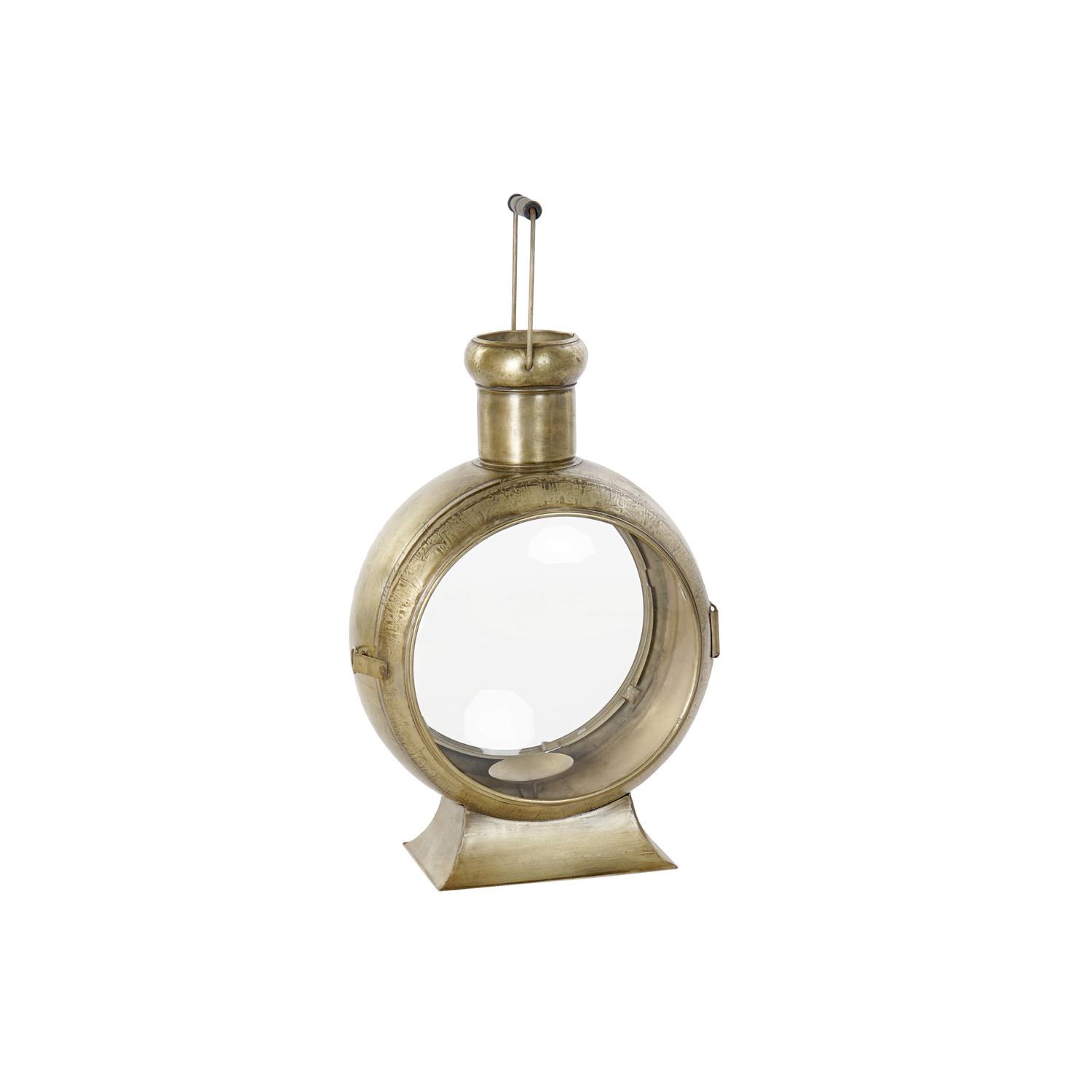 FAROLA METAL CRISTAL 37X20X56 DORADO FA171046
