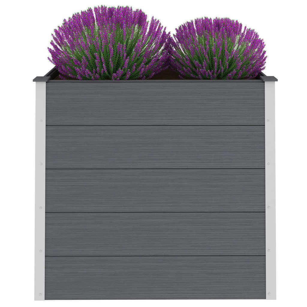 vidaXL Arriate de WPC gris dimensiones 100 x 50 x 54 cm,  100 x 50 x 91 cm,  100 x 100 x 54 cm y mas