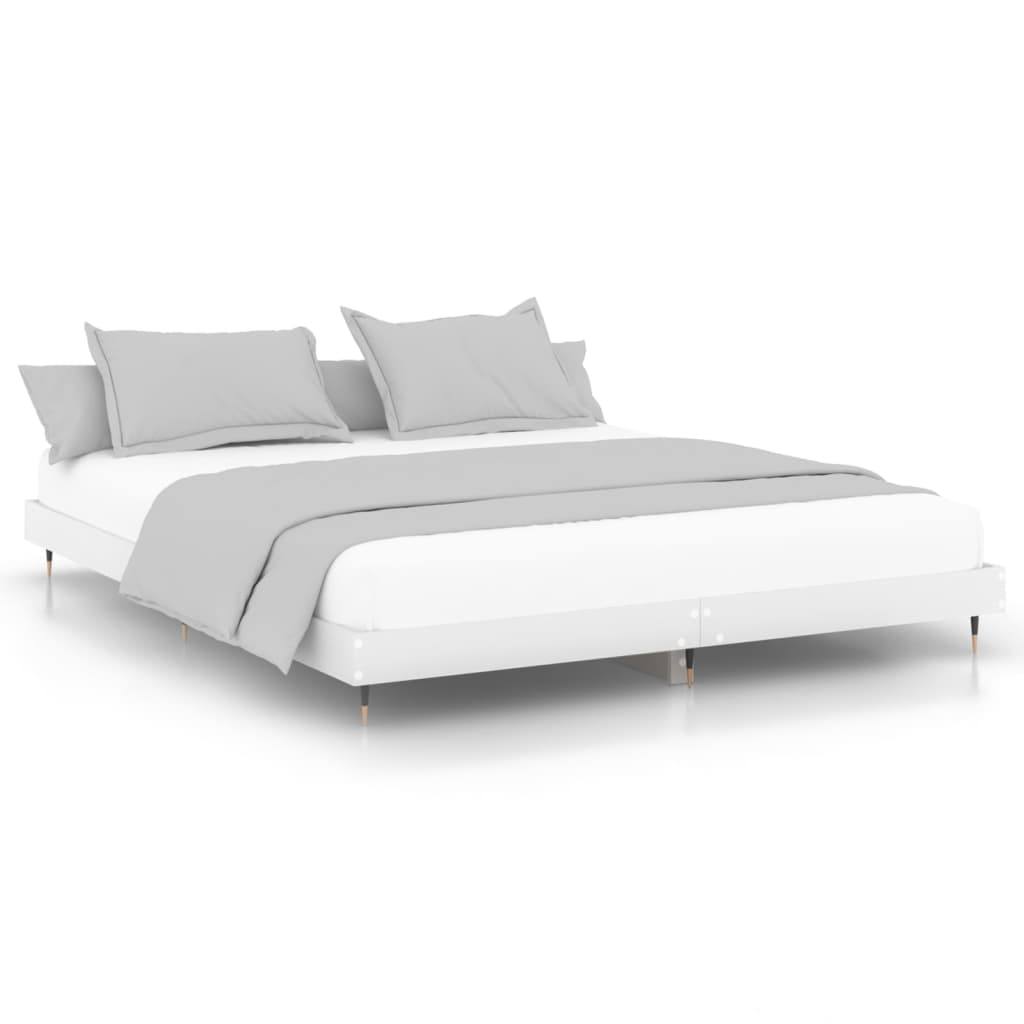 vidaXL Estructura de cama madera de ingeniería blanca 120x200 cm