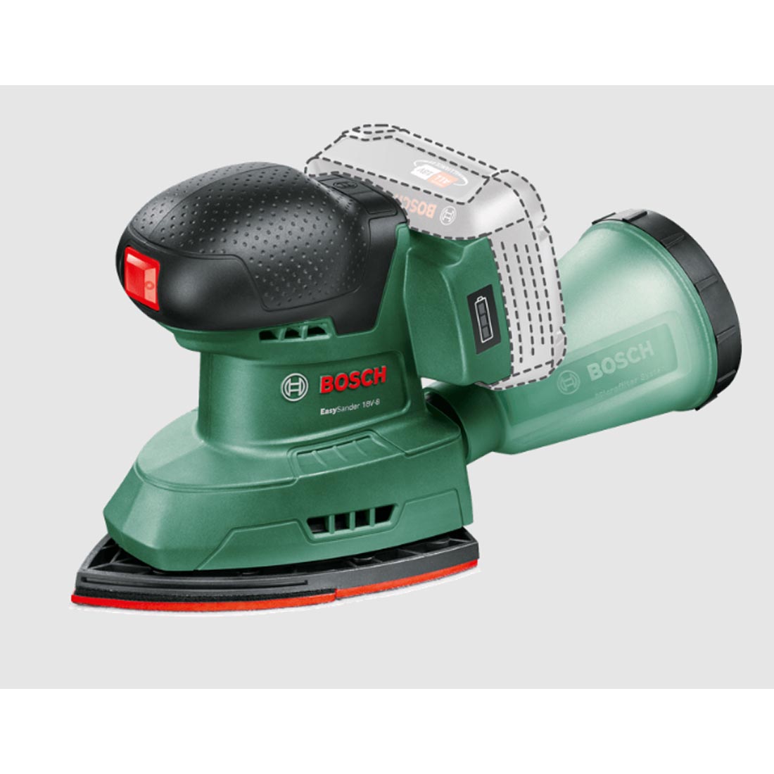 BOSCH LIJADORA EASYSANDER 18V-8 (BARETOOL). Lijadora potente, compacta y multitalento que ofrece libertad sin cables