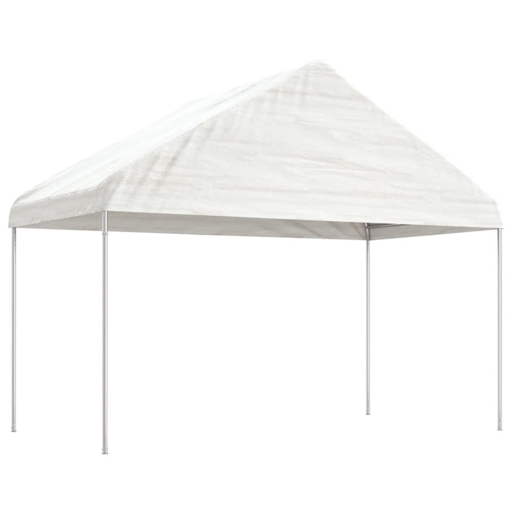 vidaXL Cenador con techo polietileno blanco Dimensiones 4.08 x 2.23 x 3.22 m,  4.46 x 4.08 x 3.22 m,  6.69 x 4.08 x 3.22 m y mas